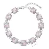 Stříbrný náramek se Swarovski krystaly růžový 33047.3