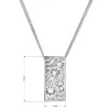 Stříbrný náhrdelník se Swarovski krystaly bílý obdélník 32074.1