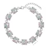 Stříbrný náramek se Swarovski krystaly mix barev 33047.3 sakura