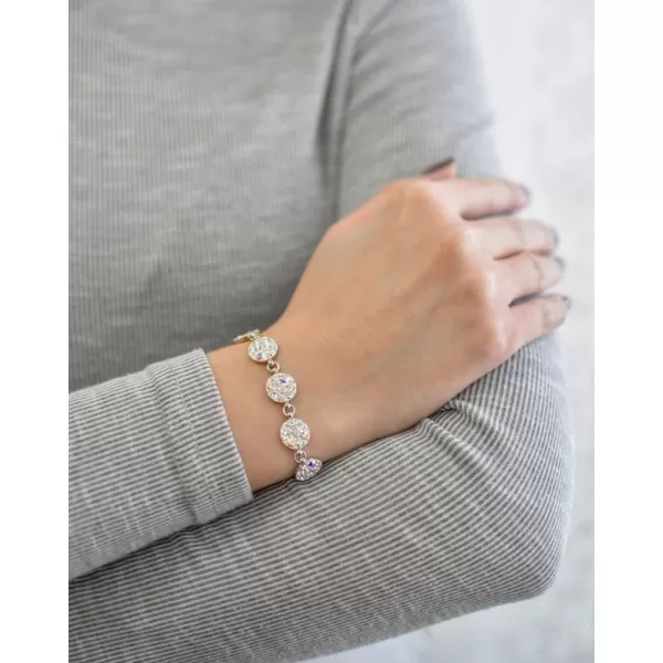 Stříbrný náramek se Swarovski krystaly ab efekt 33048.2