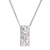 Stříbrný náhrdelník se Swarovski krystaly obdélník 32074.2 ab efekt