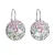 Stříbrné náušnice visací s krystaly Swarovski mix barev kulaté 31176.3 sakura