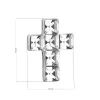 Stříbrný přívěsek s krystaly Swarovski bílý křížek 34236.1