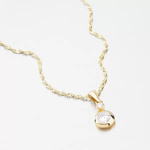 Zlatý přívěsek se zirkony 682P-130017