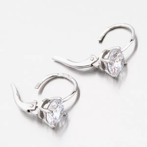 Dámské náušnice bílé zlato 585 zirkon visací 668P-120628