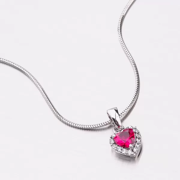 Dámský přívěsek bílé zlato 585 zirkon srdce se 53GZ-8016BČB