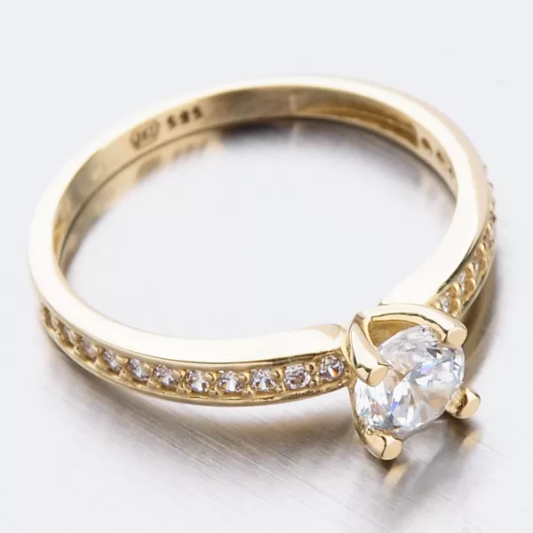 Zlatý prsten se zirkony 51GZ-2354Z