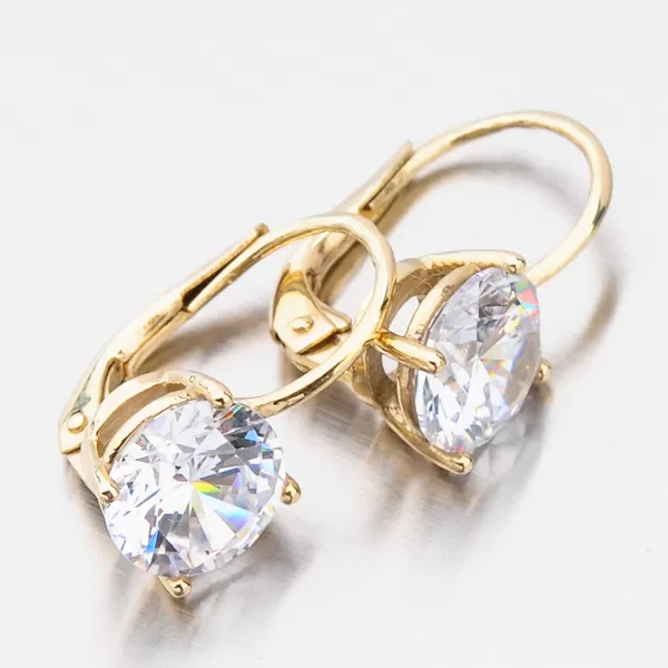 Dámské náušnice žluté zlato 585 zirkon v žlutém 663P-120613