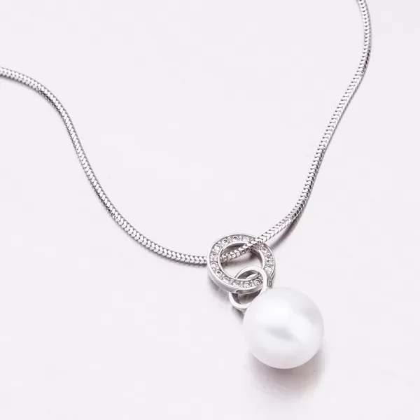 Dámský přívěsek bílé zlato 585 perly 53GZ-3123B