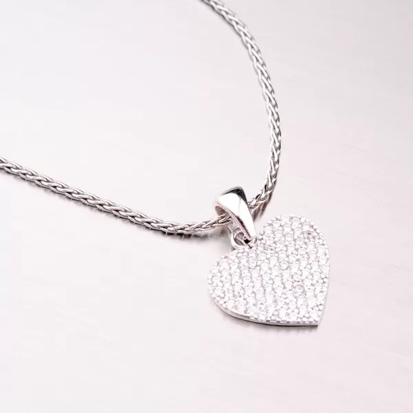 Stříbrný přívěsek srdce GLM13-026