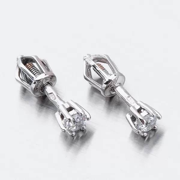 Dámské náušnice bílé zlato 585 zirkon 52DZ-8012B-ZIR