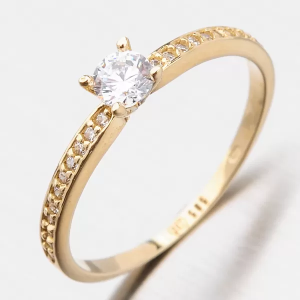 Zlatý prsten se zirkony 51DZ-2523Z-ZIR