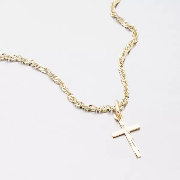 Přívěsek žluté zlato 585 kříž 13-360