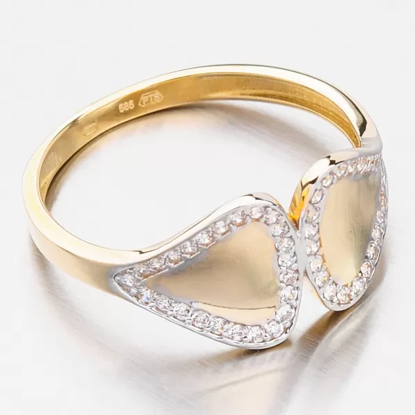 Zlatý prsten se zirkony 111P-118189