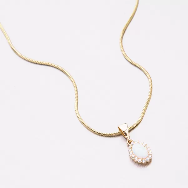 Zlatý přívěsek s opálem 13-364