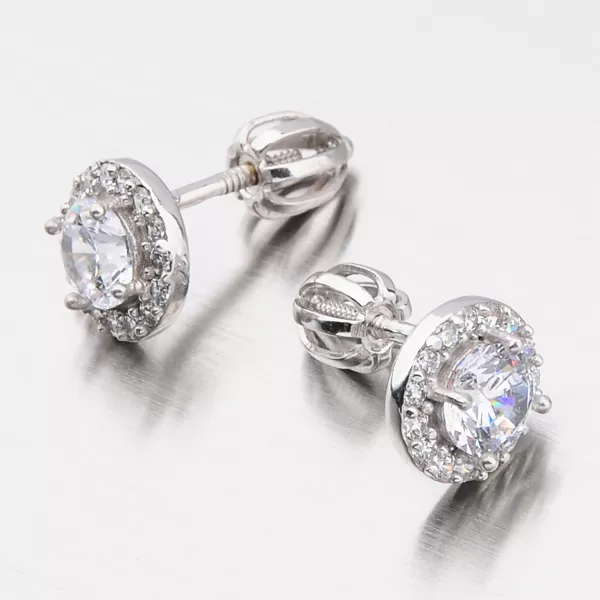 Dámské náušnice pro ženy v bílém zlatě 52GZ-60168B-SR