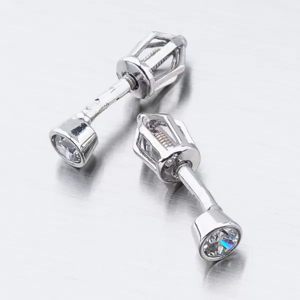 Dámské náušnice bílé zlato 585 zirkon 52DZ-8017B-ZIR