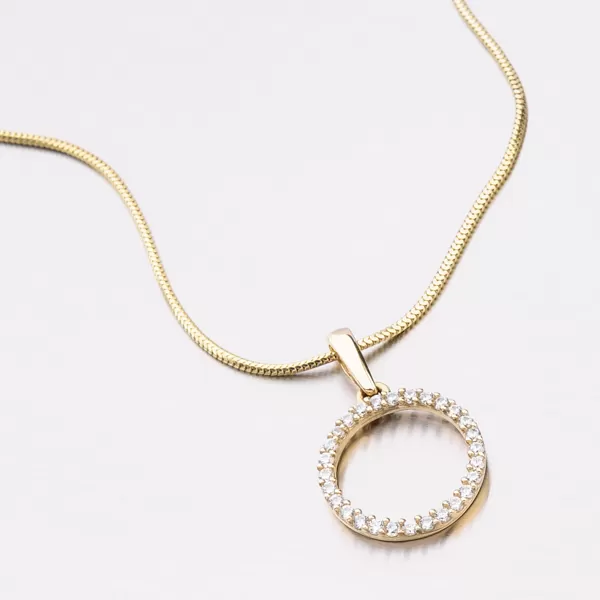 Zlatý přívěsek se zirkony DZ-2175Z-ZIR