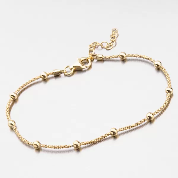 Pozlacený náramek s kuličkami B2000940-0850-SLX