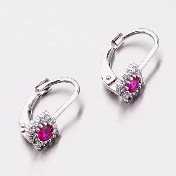 Zlaté náušnice se zirkony 12-574