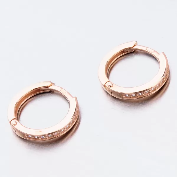 Dámské náušnice žluté zlato 585 kruhy 52GZ-3344CV-ZIR