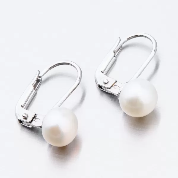 Dámské náušnice bílé zlato 585 perly s bílá 52GZ-8002B-KL