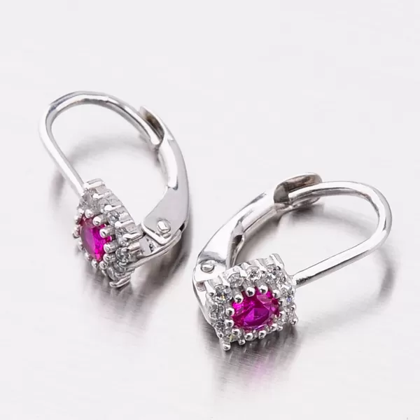 Zlaté náušnice se zirkony 12-574