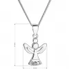Stříbrný náhrdelník anděl se Swarovski krystaly bílý 32078.1