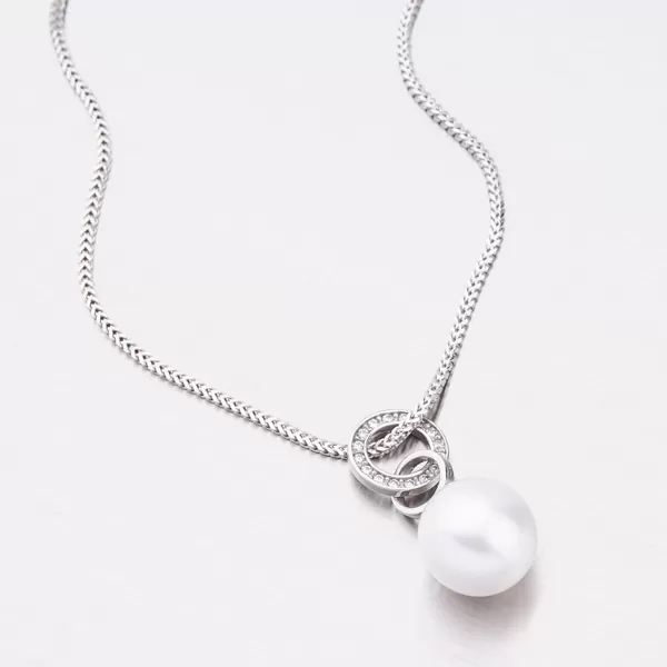 Dámský přívěsek bílé zlato 585 perly 53GZ-3123B