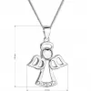 Stříbrný náhrdelník anděl se Swarovski krystaly bílý 32076.1 