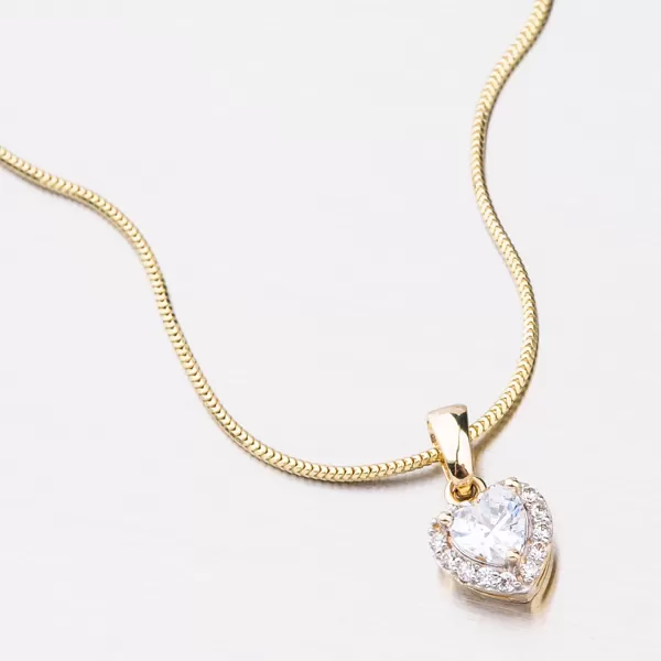 Zlaté srdce se zirkony 53GZ-8016ZBB