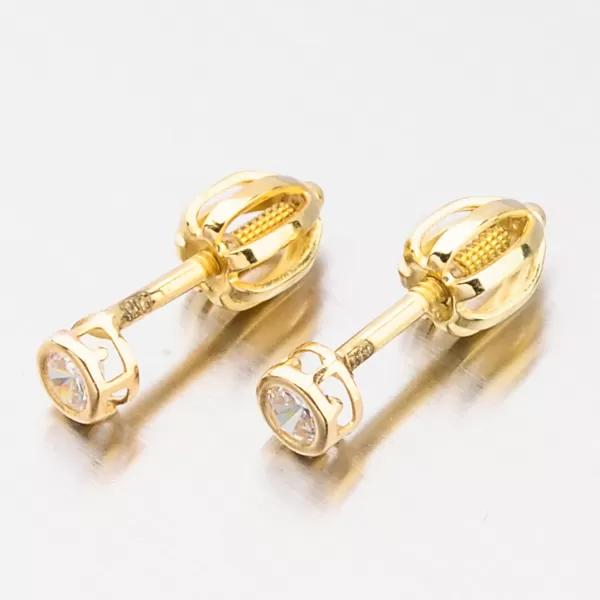 Dámské náušnice jednoduché v žlutém zlatě 52GZ-62231Z-SR