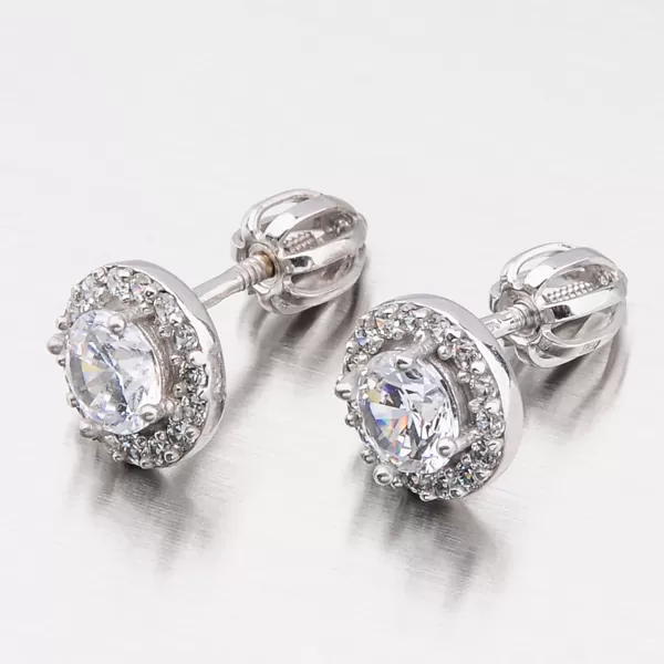 Dámské náušnice pro ženy v bílém zlatě 52GZ-60168B-SR