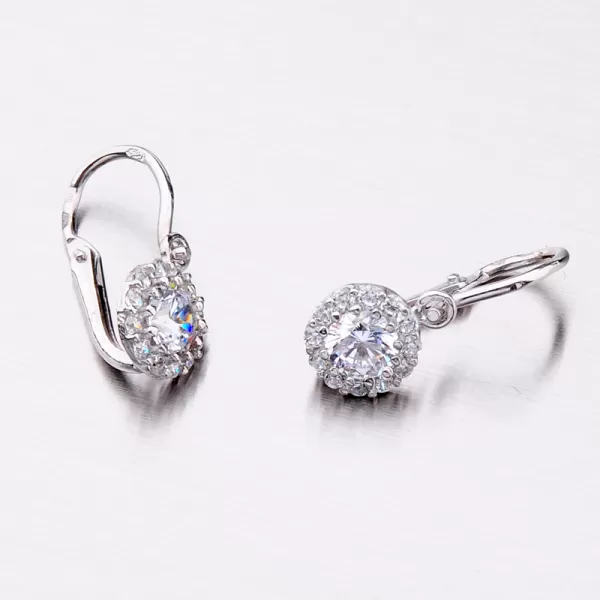 Dětské náušničky bílé zlato 585 zirkon 52DN-2745BBB