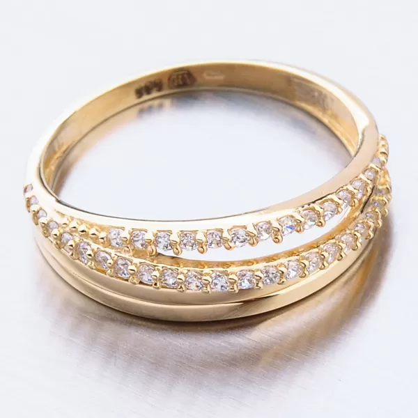 Zlatý prsten se zirkony 51GZ-3352Z