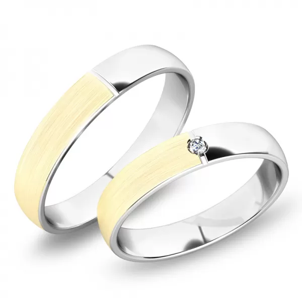 Snubní prsteny kombinované SP-244-KMN