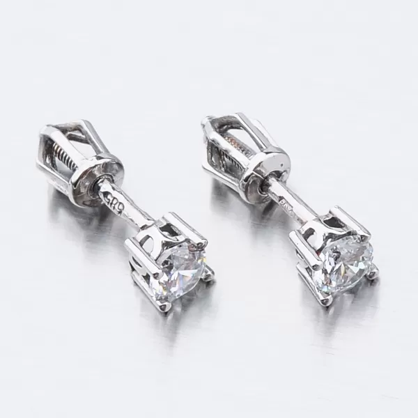 Dámské náušnice bílé zlato 585 zirkon 52DZ-8025B-ZIR