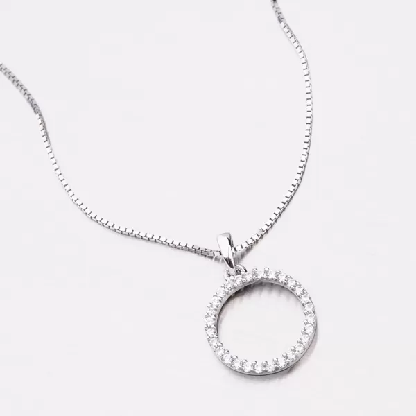 Dámský přívěsek bílé zlato 585 zirkon DZ-1979B-ZIR