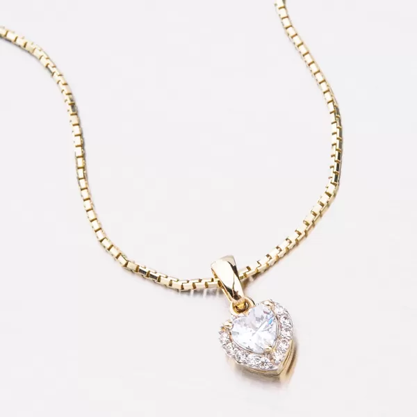 Zlaté srdce se zirkony 53GZ-8016ZBB