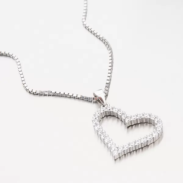 Stříbrný přívěsek srdce HST-13564