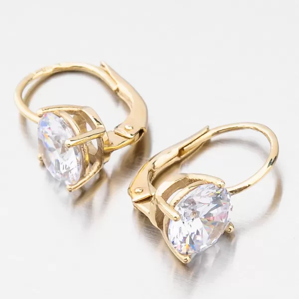 Dámské náušnice žluté zlato 585 zirkon v žlutém 663P-120613