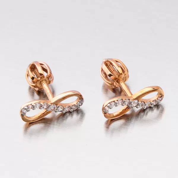 Dámské náušnice žluté zlato 585 nekonečno 52GZ-60149CV-SR