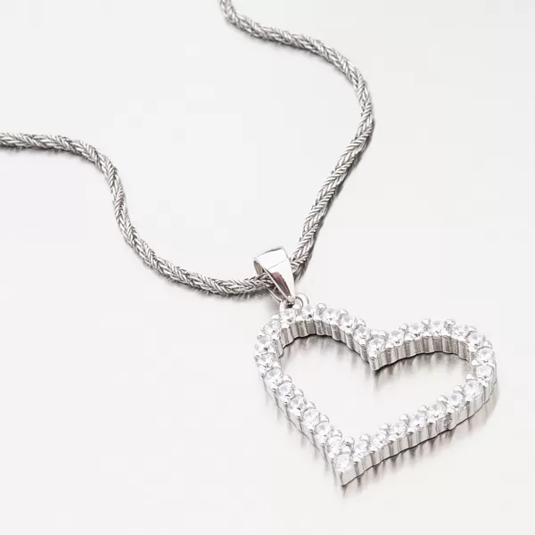 Stříbrný přívěsek srdce HST-13564