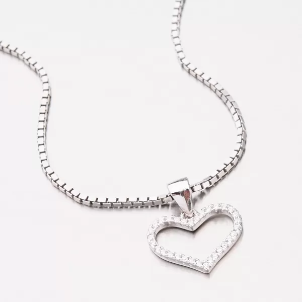 Stříbrný přívěsek srdce HST-13232