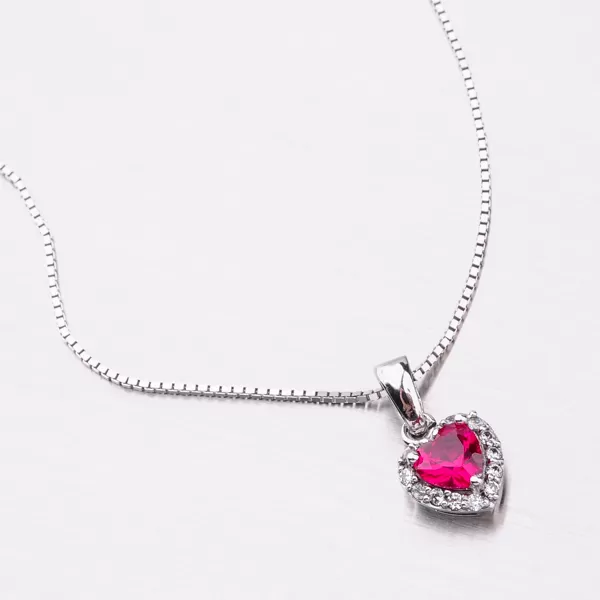 Dámský přívěsek bílé zlato 585 zirkon srdce se 53GZ-8016BČB