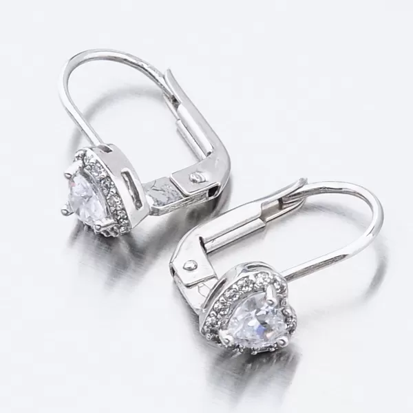 Dámské náušnice bílé zlato 585 zirkon 52GZ-8015BBB-KL