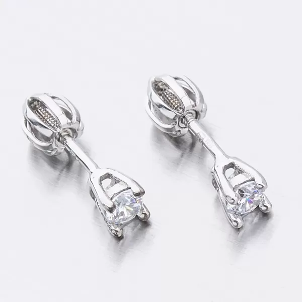 Dámské náušnice bílé zlato 585 zirkon 52DZ-60129B-ZIR