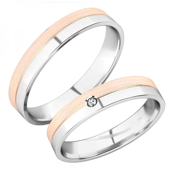 Snubní prsteny z bílého zlata SP-288