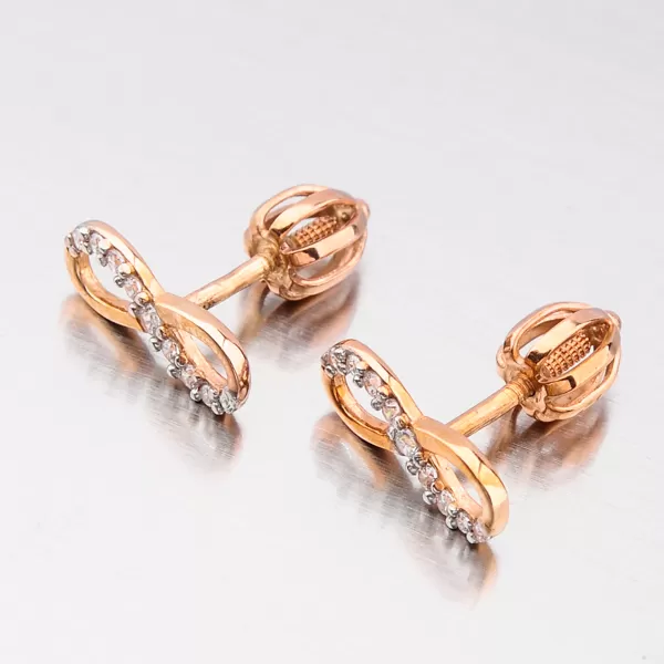 Dámské náušnice žluté zlato 585 nekonečno 52GZ-60149CV-SR