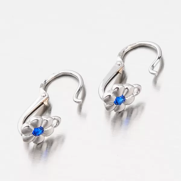 Dětské náušnice s modrým kamenem 52DN-1736BTM